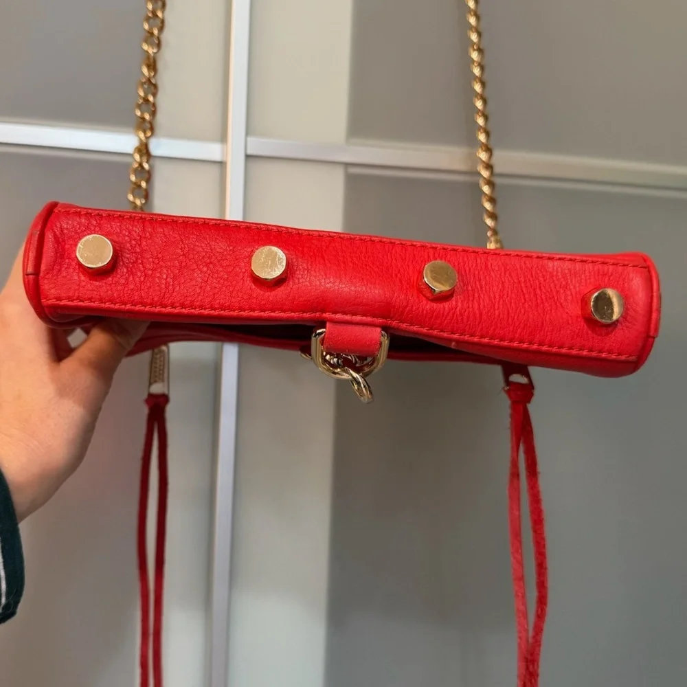 Rebecca Minkoff Mini M.A.C. Red Crossbody with Gold Hardware - Picture 7 of 8